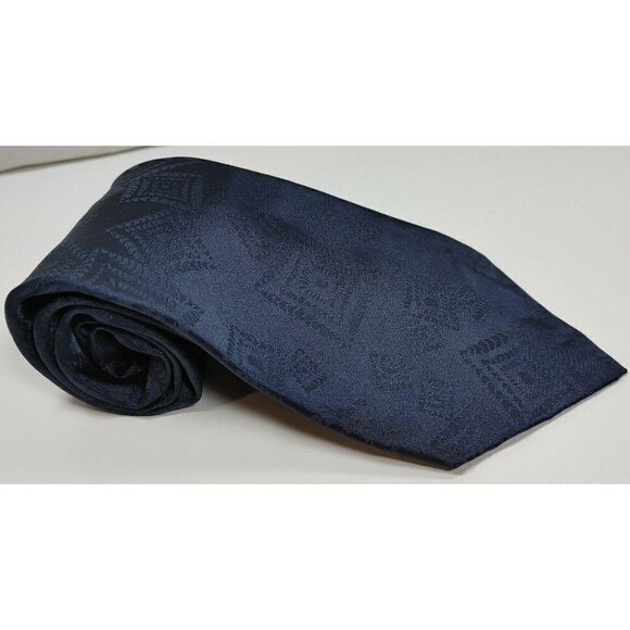 Vintage 60" Long Royal Blue Geometric Diamond Boxes Ketch Men's Tie Polyester - Picture 1 of 7
